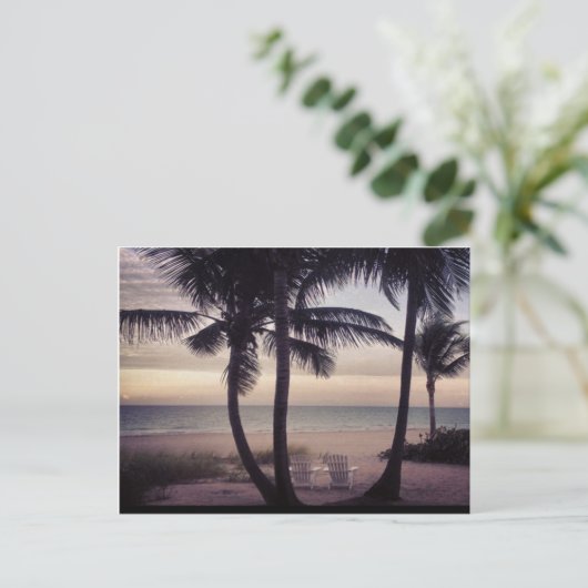 Strandparadies Postkarte (Stehend Vorderseite)