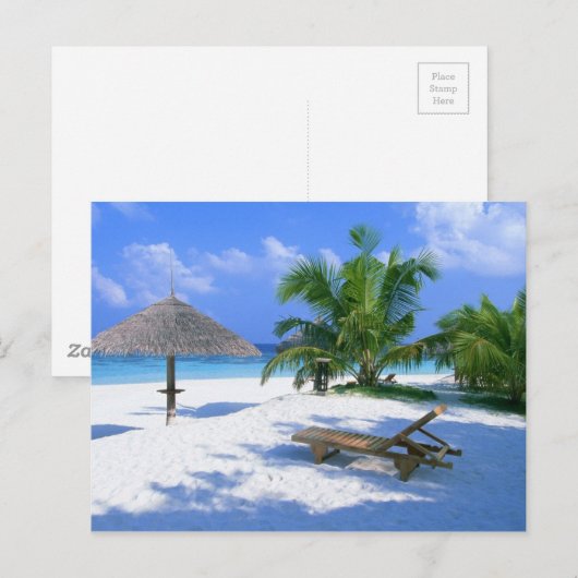 Strandparadies Postkarte (Vorne/Hinten)