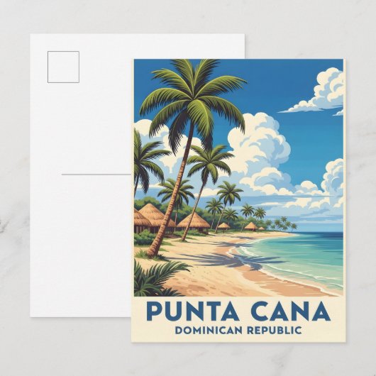 Strandparadies Punta Cana Postkarte (Vorne/Hinten)