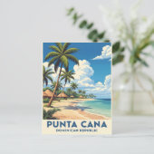 Strandparadies Punta Cana Postkarte (Stehend Vorderseite)