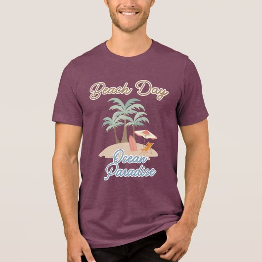 Strandparadies Tri-Blend Shirt (Vorderseite)