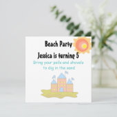 Strandparty Einladung (Stehend Vorderseite)