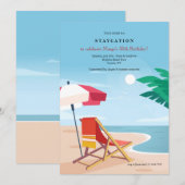 Strandparty Einladung (Vorne/Hinten)