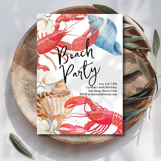 Strandparty Einladung