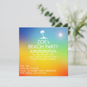 STRANDPARTY EINLADUNG (Stehend Vorderseite)