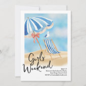 Strandparty Einladung (Vorderseite)