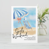 Strandparty Einladung (Stehend Vorderseite)