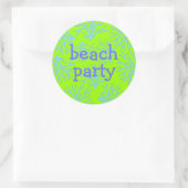 STRANDPARTY PICNIC-STICKER RUNDER AUFKLEBER (Tasche)