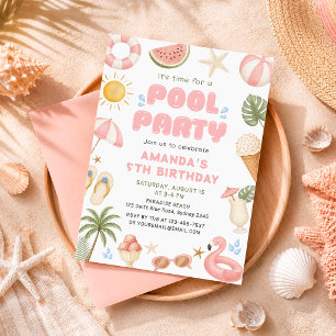 Strandparty Sommer Poolparty Geburtstag Einladung