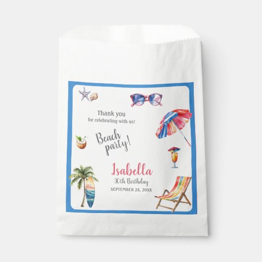 Strandparty Tropischer Sommer Geschenktütchen (Vorderseite)