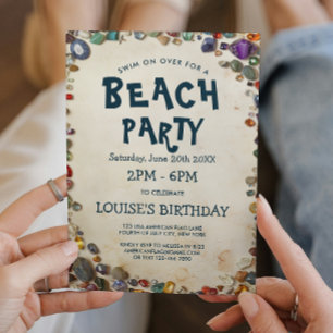 Strandparty und Diamond senden Einladung