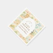 Strandpastell-Tiere: Baby Shower Serviette (Ecke)