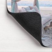 Strandpavillon mit hauchdünnen Vorhängen Mousepad (Ecke)