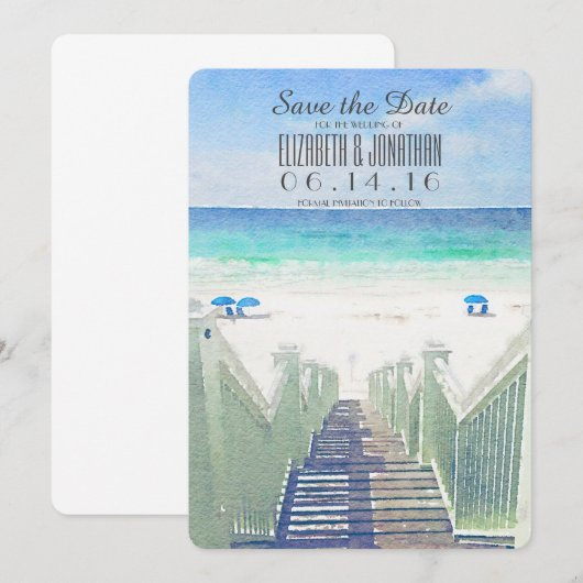 Strandpfeife | Tropical Save the Date (Vorne/Hinten)