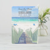 Strandpfeife | Tropical Save the Date (Stehend Vorderseite)