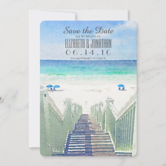 Strandpfeife | Tropical Save the Date (Vorderseite)