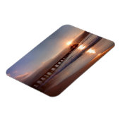 Strandpier bei Sonnenuntergang, Hawaii Magnet (Linke Seite)