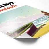 Strandplakat für Seeland Fotodruck (Ecke)