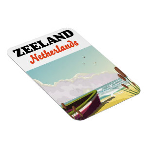 Strandplakat für Seeland Magnet
