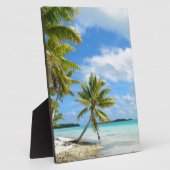 Strandplakette Palmenbaum Fotoplatte (Seite)