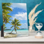 Strandplakette Palmenbaum Fotoplatte (Seite)