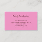 Strandplätzchen Visitenkarte (Rückseite)