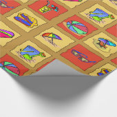 Strandplätze Geschenkpapier (Ecke)