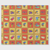 Strandplätze Geschenkpapier (Flach)