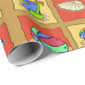 Strandplätze Geschenkpapier (Rolleneckpunkt)