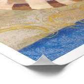 Strandposter 1, "Surf mit nautilus Muschel" Poster (Ecke)