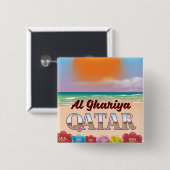 Strandposter Al Ghariya Katar Button (Vorne & Hinten)