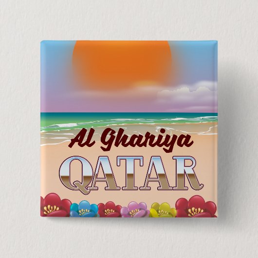 Strandposter Al Ghariya Katar Button (Vorderseite)