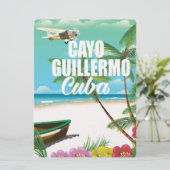 Strandposter Cayo Guillermo Einladung (Stehend Vorderseite)