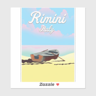 Strandposter Rimini Italien Aufkleber