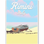 Strandposter Rimini Italien Aufkleber (Vorderseite)