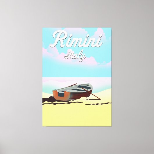 Strandposter Rimini Italien Leinwanddruck (Vorderseite)