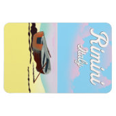 Strandposter Rimini Italien Magnet (Horizontal)