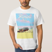 Strandposter Rimini Italien T-Shirt (Vorderseite)