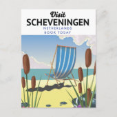 Strandposter Scheveningen Niederlande Postkarte (Vorderseite)
