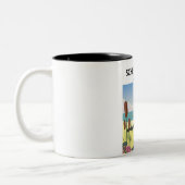 Strandposter Scheveningen Niederlande Zweifarbige Tasse (Links)