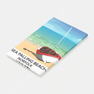 Strandposter Sea Palling Beach Norfolk Post-it Klebezettel