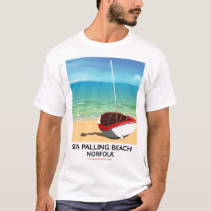 Strandposter Sea Palling Beach Norfolk T-Shirt