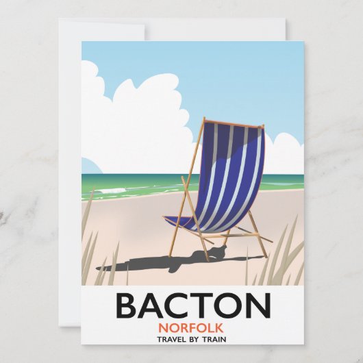 Strandposter von Bacton (Rückseite)