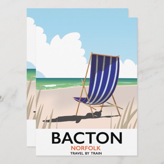 Strandposter von Bacton (Vorne/Hinten)