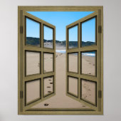 Strandpromenade 6 Pane Open French Doster Poster (Vorne)