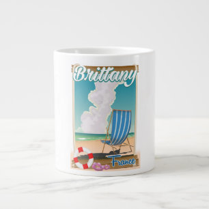 Strandpromenade Bretagne Frankreich Jumbo-Tasse