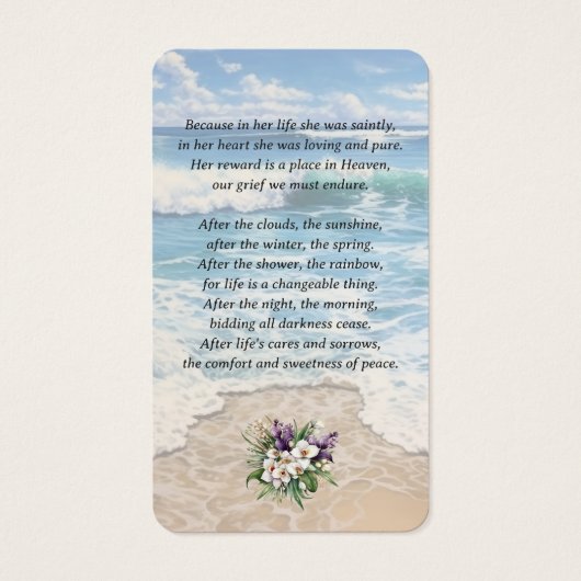 Strandpromenade Foto Gedenkkarten (Rückseite)