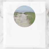 Strandpromenade Foto Runder Aufkleber (Tasche)
