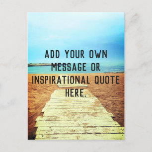 Strandpromenade - Fügen Sie Ihre eigene Nachricht  Postkarte