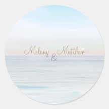 Strandpromenade Meer Strand Thema Hochzeit Aufkleb